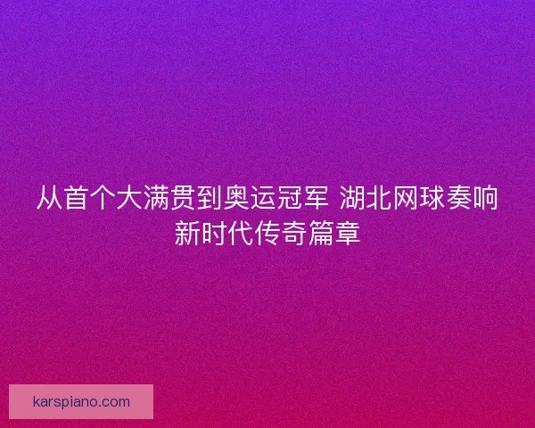 从首个大满贯到奥运冠军 湖北网球奏响新时代传奇篇章