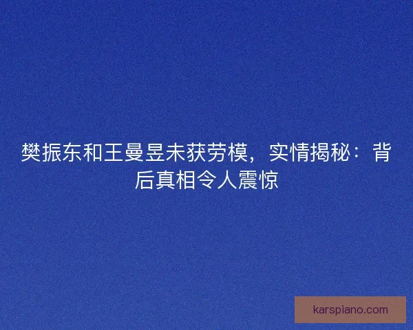 樊振东和王曼昱未获劳模,实情揭秘:背后真相令人震惊 樊振东和王曼昱未获劳模,实情揭秘:背后真相令人震惊